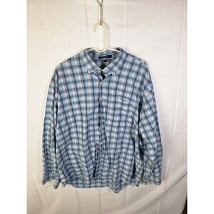 Alan Flusser Men's‎ XXL Multi-Colored Checkered Long Sleeve Button Up Shirt
